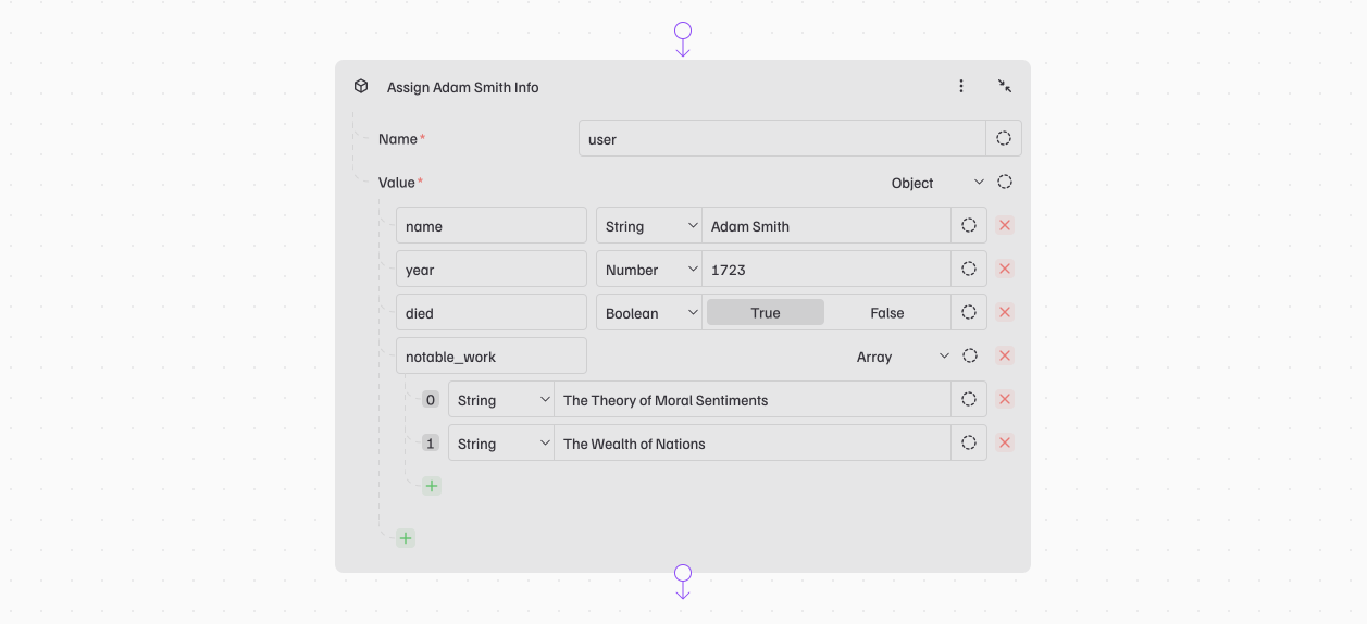 Assign Map step