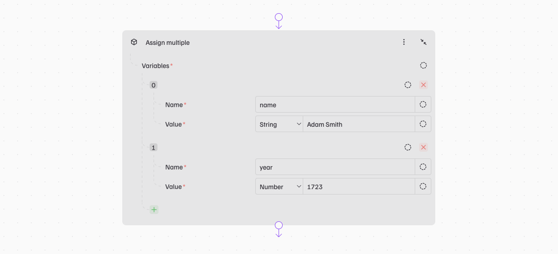 Multiple Assign step